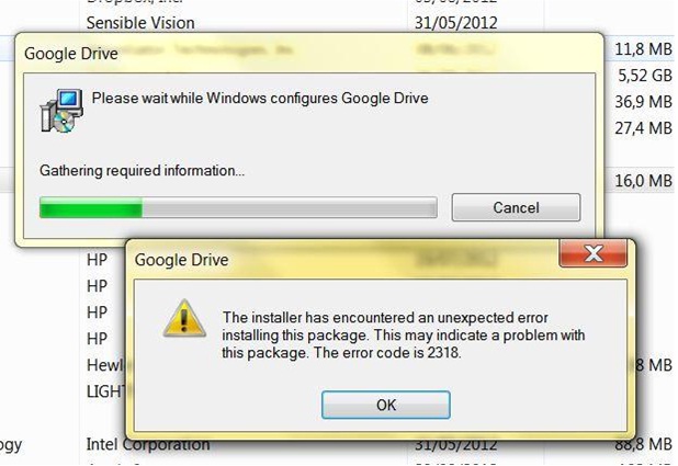 chaindive copy to hard drive error